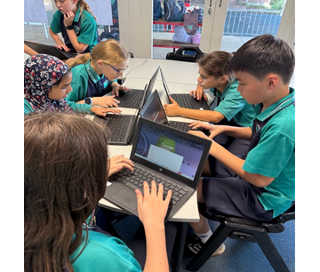 Students using laptops